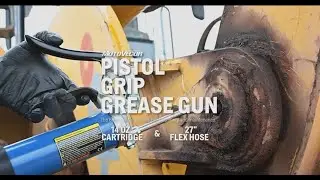 Pistol Grip Grease Gun 27-inch Heavy Duty Reinforced Flex Hose