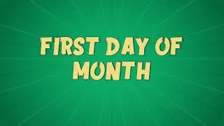 First Day of Month / Excel Formula