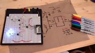 Cascading 555 Timers for Custom Blinking LEDs