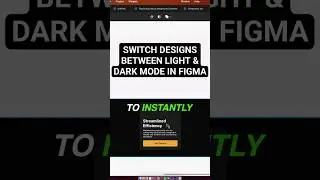 How to use Figmas new variables to switch designs from light to dark mode 