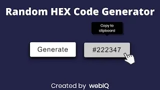 Random HEX Colors using JavaScipt | webIQ