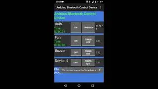Android App demo for Arduino based home automation using bluetooth