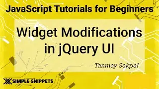 55 - More Widgets & Customizations in jQuery UI | jQuery Tutorials for Beginners | jQuery UI Library