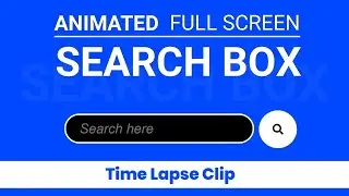 Animated Search Box | Html And CSS(Time-lapse) 