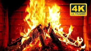 🔥 Cozy Fireplace 4K (12 HOURS). Fireplace with Crackling Fire Sounds. Fireplace Burning 4K