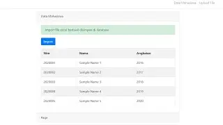 Tutorial Codeigniter 3 Import File Excel dan Menyimpan datanya di Database