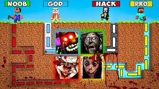 NOOB vs PRO vs HACKER vs GOD : SCARY PORTAL MAZE CHALLENGE IN MINECRAFT ! AMV SHORT Animation