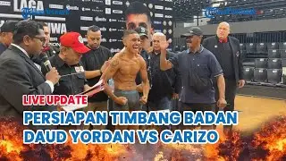 🔵Timbang Badan Daud Yordan VS Carizo petinju asal Argentina di GOR Ayani Pontianak