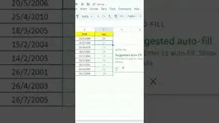 #CalculateAgeInExcel #excel #excelshorts #ytshorts #ytshort #yt  Calculate Age in Excel Shorts