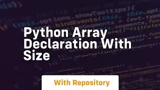 python array declaration with size