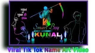 Name art video editing | Viral tiktok name art video | Kinemaster se video kaise banaye