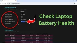 How to Check Laptop Battery Health Windows 11 and Windows 10