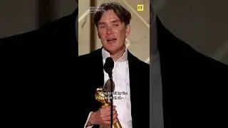 Cillian Murphy Accepts His Golden Globe For Best Actor In a Drama Film #shorts