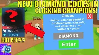 *NEW* DIAMOND UPDATE CODES IN CLICKING CHAMPIONS! || Roblox