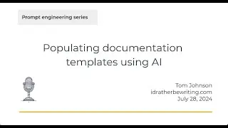 Populating documentation templates using AI