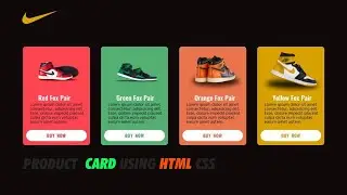 HTML CSS Card Project | html css tutorials How to make Ecommerce website product section using html