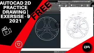 AutoCAD 2D Practice Drawing | Exercise 9 | Beginner to Advance Tutorial | Free Practice drawing 2021