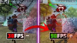 HOW TO INCREASE FPS IN FREE FIRE 🔻30 ◼️60 ✔️90 👁120? FPS - ON MOBILE PHONE + BLUESTACKS EMULATOR