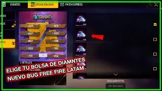 Nuevo BUG Elige Bolsa de Diamantes Gratis Free fire latam Evento El que Sabe Sabe Codigos diamantes