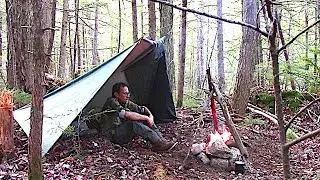 Bushcraft Camping Overnight --- October in the White Mountains