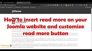 How to insert "read more" on your Joomla website and customize read more button