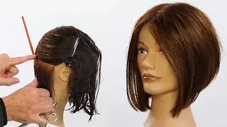 Basic A-Line (Triangular) Bob Haircut Tutorial