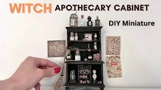 DIY Miniature Witch Cabinet of Curiosities for Dollhouse