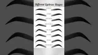 Different Eyebrow Shapes 😻🤎🖤...#eyebrows #tutorial #diy #ideas #tips #colorful #makeup #howto #steps