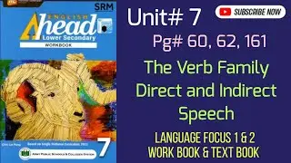 Unit 7 The verb family, Direct Indirect Speech language focus 1&2 English Ahead 7