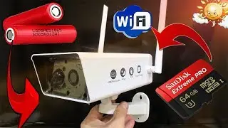 WIFI IP КАМЕРА ВИДЕОНАБЛЮДЕНИЯ С СОЛНЕЧНОЙ ПАНЕЛЬЮ И ИК ДАТЧИКОМ ДВИЖЕНИЯ!!!