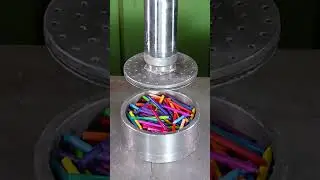 Crushing Candles and Crayons With Hydraulic Press 🤩 #hydraulicpress #crushing #satisfying #viral