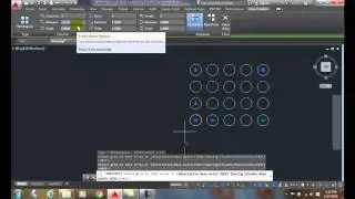 AutoCAD I  12-11 Rectangular Array   Specifying Columns and Rows