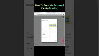 how to Generate App password for nodemailer. 