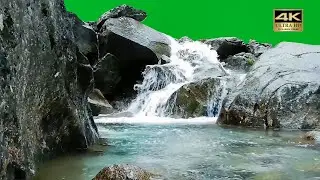 river flowing green screen 4k free video