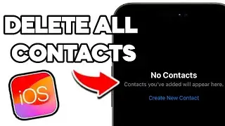 (QUICK) How To Delete All Contacts On iPhone!