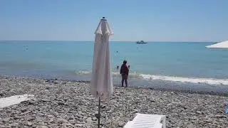 Пляж, набережная и парк санатория 