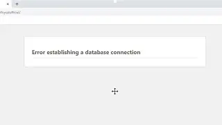 How to Fixed Error establishing a database connection.