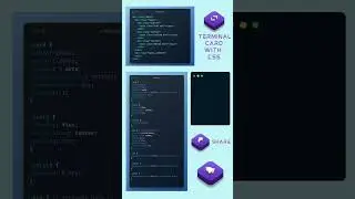 Terminal Card with CSS #shorts #css #css3 #csscard  #animation #cssanimation #cssanimations #cards