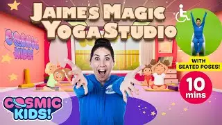 Jaime's Magic Yoga Studio, a beach yoga adventure 🏖️ I Cosmic Kids Seated Yoga