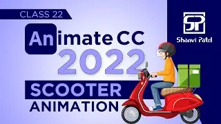 Adobe Animate CC 2022: Scooter Animation | Motorcycle Animation | 2d animation | Hindi