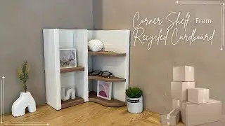 DIY Corner Shelf from Recycled Cardboard | Creative Home Organization Idea