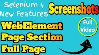 ✔ Full Page Screenshot Using Selenium | (Video 198)