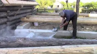 Completion of the foundation. Log cabin with his own hands. Part 7/4.