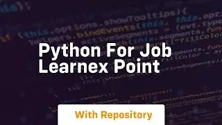 Python for job learnex point