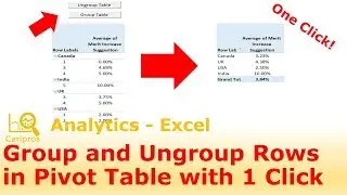 Group and Ungroup Pivot Table Rows with Macro