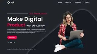 Create An Animated Digital Agency Landing Page Using HTML CSS And JavaScript