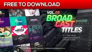 TypeX - Text Animation Tool | VOL.05: Broadcast Titles Pack | After Effects Template | Free Download