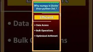 Why Numpy is faster than python list ? | Python Library for Data Science