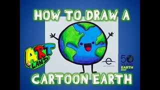 How to Draw a CARTOON EARTH