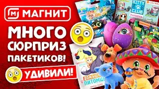 😳МНОГО РАЗНЫХ СЮРПРИЗ ПАКЕТИКОВ из магазина МАГНИТ!